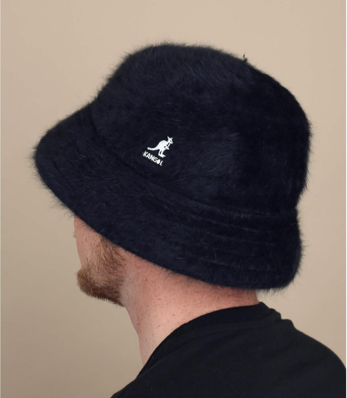 Black fur bucket hat Kangol. Furgora Bucket black